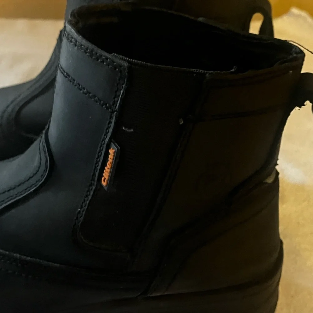 Clitenk Black Steel Toe Boots Sz 9